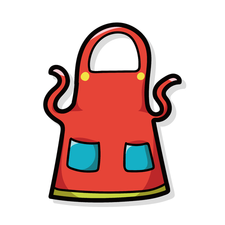 Apron color doodleのイラスト素材