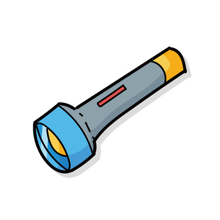 flashlight color doodleのイラスト素材