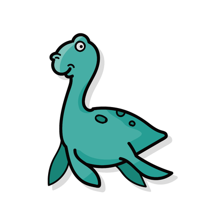 dinosaur doodleのイラスト素材