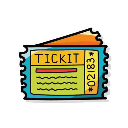 ticket doodleのイラスト素材