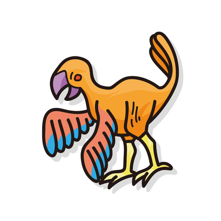 dinosaur doodleのイラスト素材