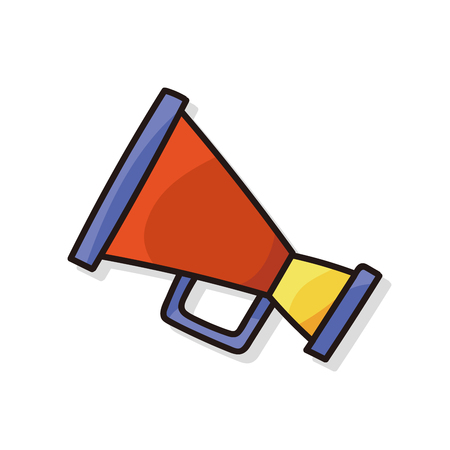 loudspeaker doodleのイラスト素材