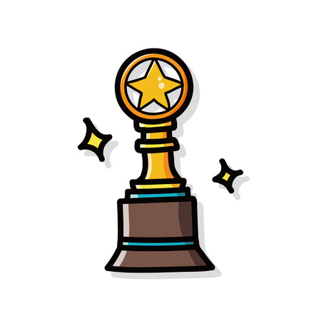 Trophy doodleのイラスト素材