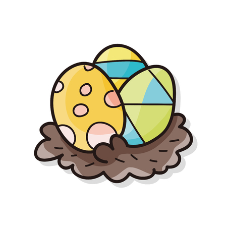 easter egg doodleのイラスト素材