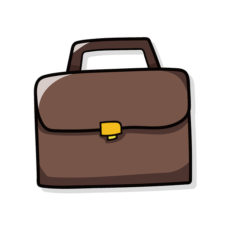briefcase doodleのイラスト素材