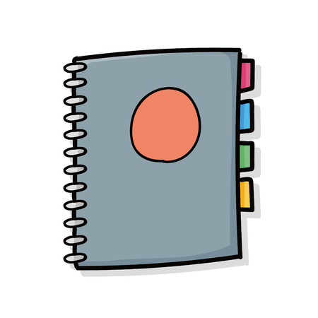 stationery notebook doodleのイラスト素材