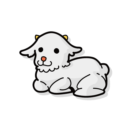 Lamb doodleのイラスト素材