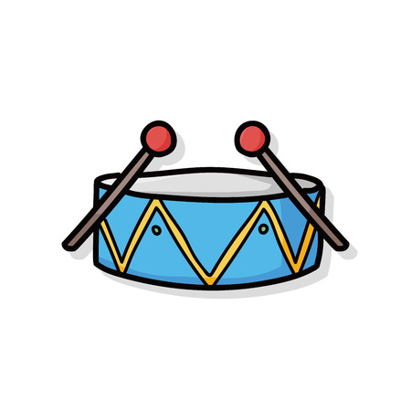 Toy drum doodleのイラスト素材