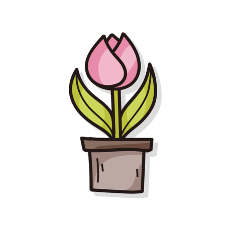 flower doodleのイラスト素材