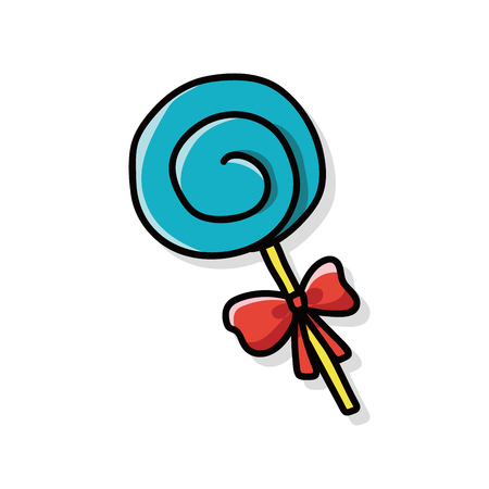 candy lollipop doodleのイラスト素材