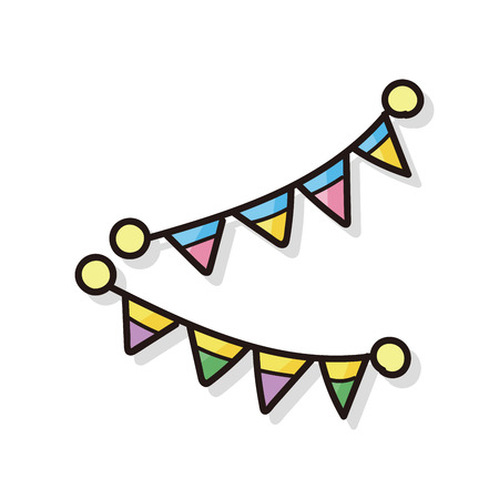 hanging doodleのイラスト素材