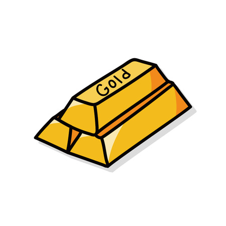 gold doodleのイラスト素材