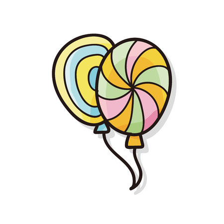 balloon doodleのイラスト素材
