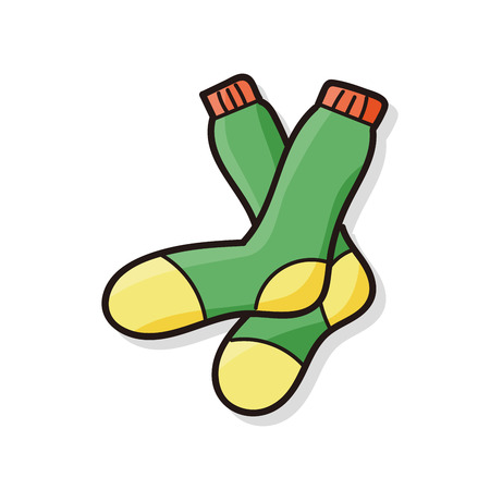 socks doodleのイラスト素材