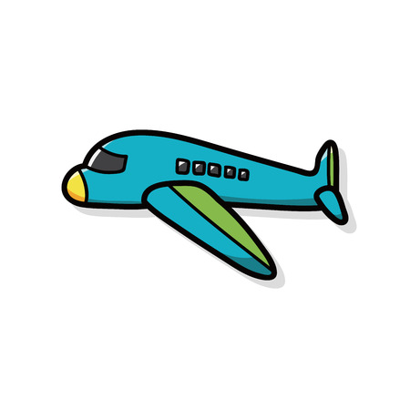 airplane doodleのイラスト素材