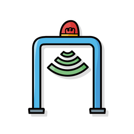 Security gate doodleのイラスト素材