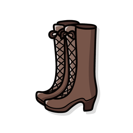 High-heeled shoes doodleのイラスト素材