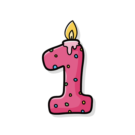 candle doodleのイラスト素材