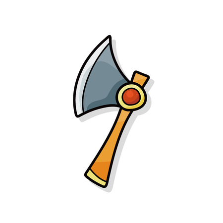 weapon axe doodleのイラスト素材