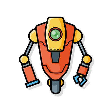robot doodleのイラスト素材