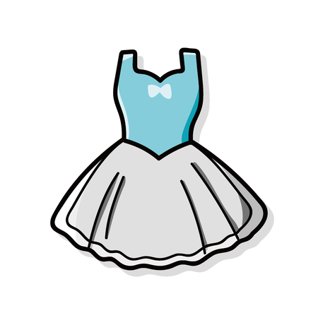 dress doodleのイラスト素材