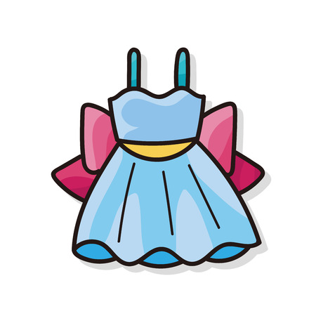 dress doodleのイラスト素材