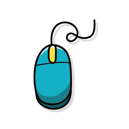 computer mouse doodleのイラスト素材