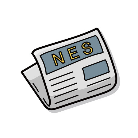 newspaper doodleのイラスト素材