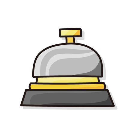 hotel bell doodleのイラスト素材