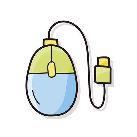 computer mouse doodleのイラスト素材