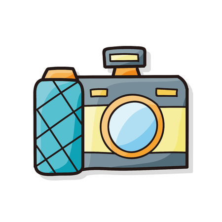camera doodleのイラスト素材