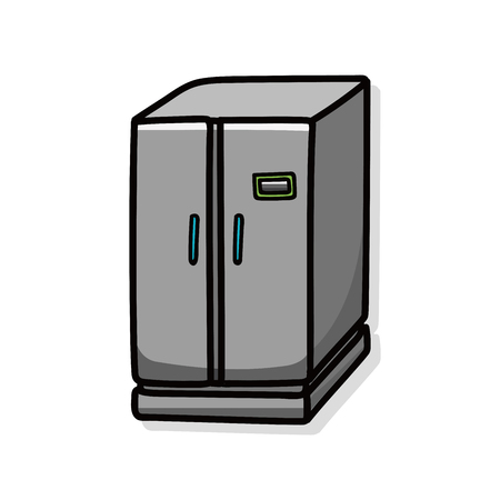 refrigerator doodleのイラスト素材