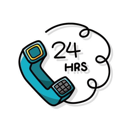 phone service doodleのイラスト素材