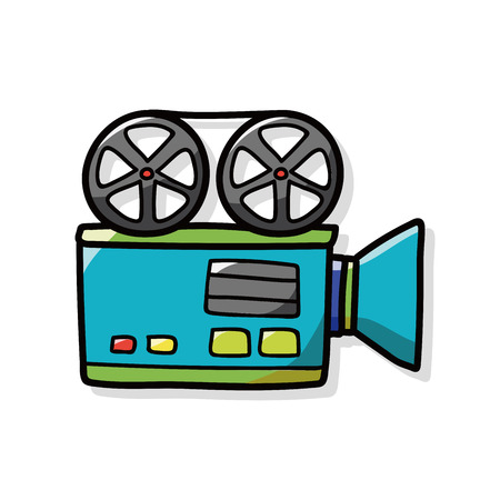 video camera doodleのイラスト素材