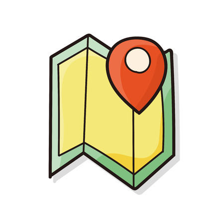 map doodleのイラスト素材