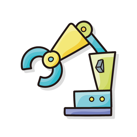 robot doodleのイラスト素材