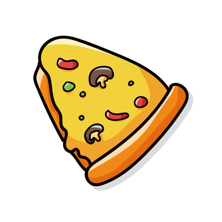 pizza doodleのイラスト素材