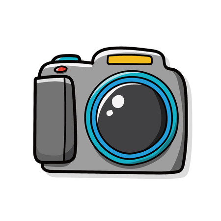 camera doodleのイラスト素材