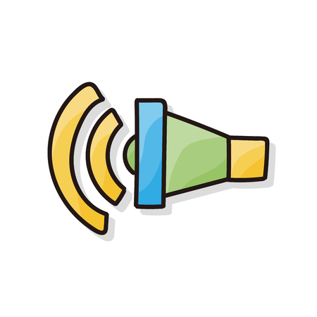 loudspeaker doodleのイラスト素材