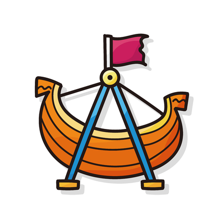 Pirate Ship doodleのイラスト素材