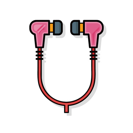 earphone doodleのイラスト素材