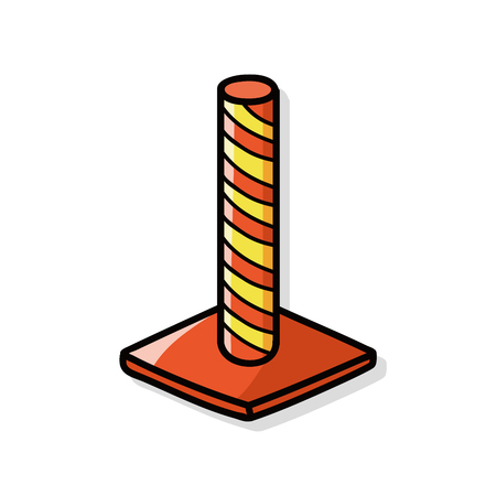 stop sign safety barriers doodleのイラスト素材