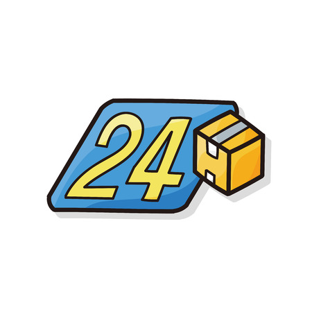 Goods box doodleのイラスト素材