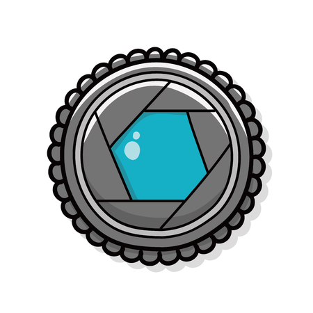 camera lens doodleのイラスト素材