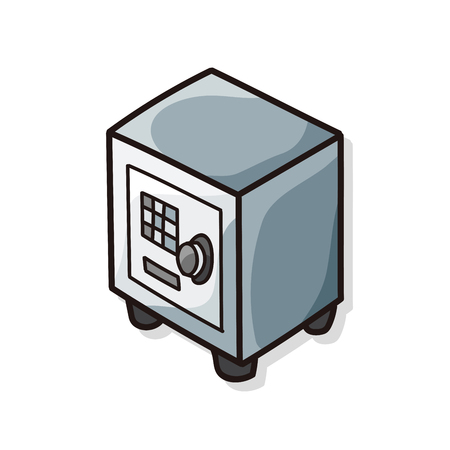 Safety Deposit Box doodleのイラスト素材