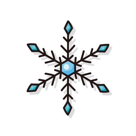 snowflake doodleのイラスト素材