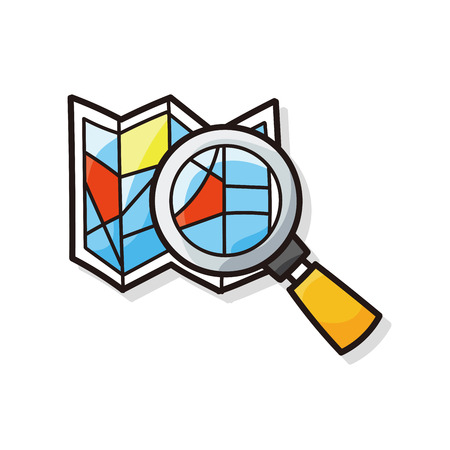 map doodleのイラスト素材