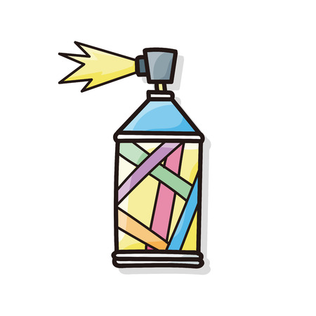 Spray painting doodleのイラスト素材