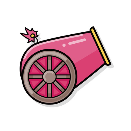Cannon doodleのイラスト素材
