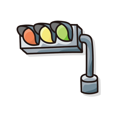 traffic light doodleのイラスト素材